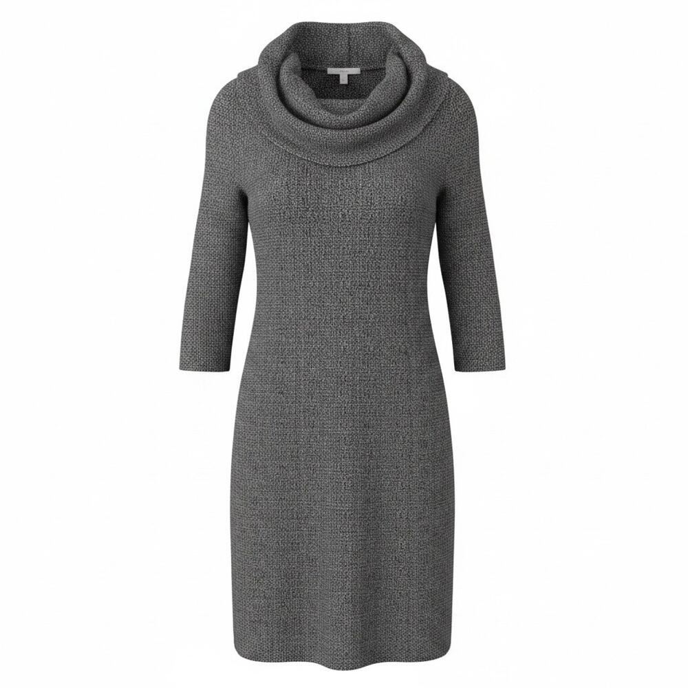 A Pea In The Pod Maternity Sweater Dress Gray Cowl Neck Minimalist Comfy Size L
